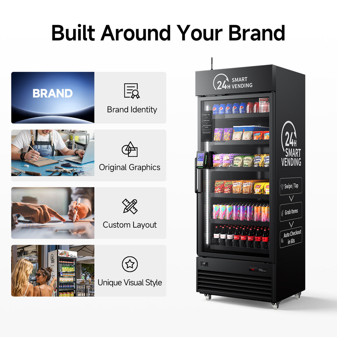 Custom Wrap Package- Fully custom wrap design with a dedicated designer, original artwork, and a one-of-a-kind branded machine look.